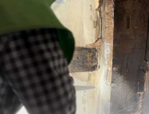 Dry Ice Cleaning interior painted substrate, with minimal mess…. no mess blasting.